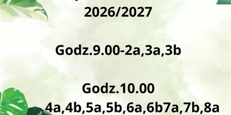 Rozpoczęcie roku szkolnego 2026/2027